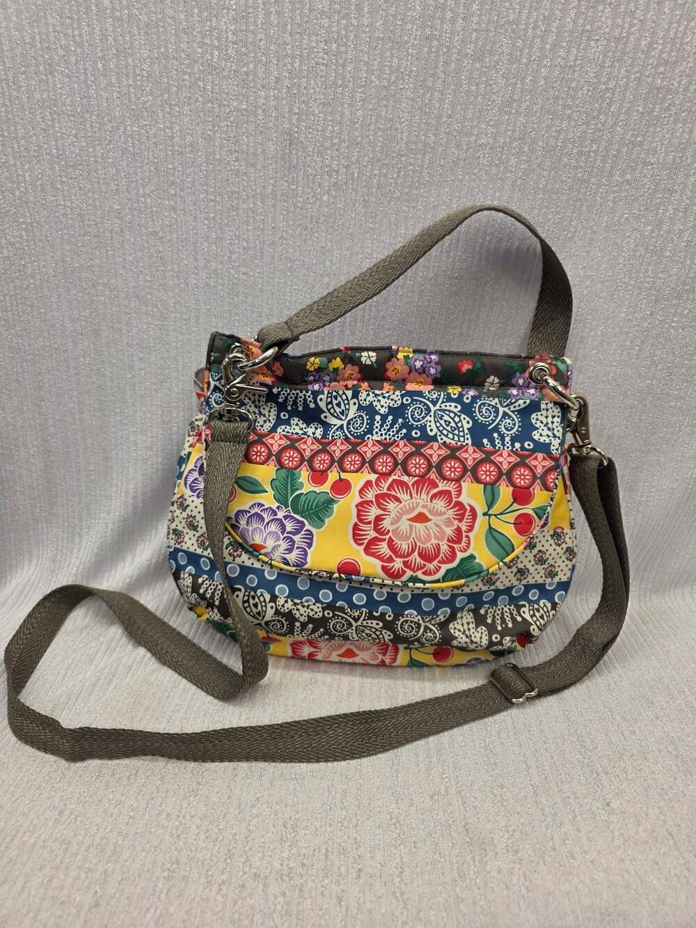 LeSportsac Multicolored Floral and Paisley Patchwork Crossbody Bag